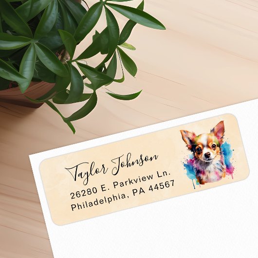 Chihuahua Return Address Label