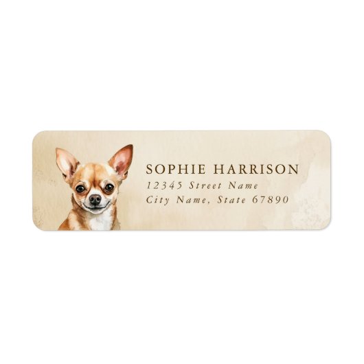 Chihuahua Return Address Labels (Voorkant)