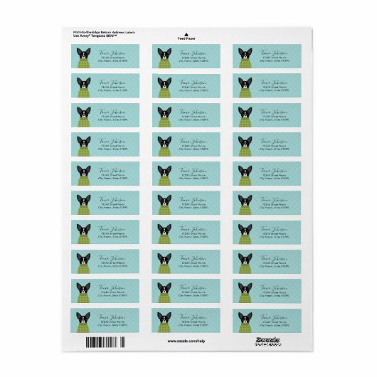 Chihuahua Return Address Labels (Full Sheet)