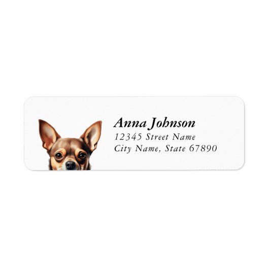 Chihuahua Return Address Labels (Voorkant)