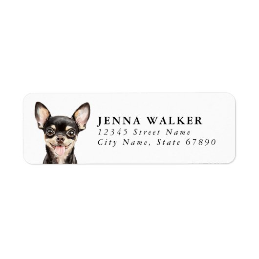 Chihuahua Return Address Labels (Voorkant)