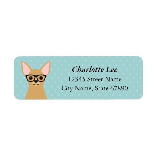Chihuahua Return Address Labels (Voorkant)