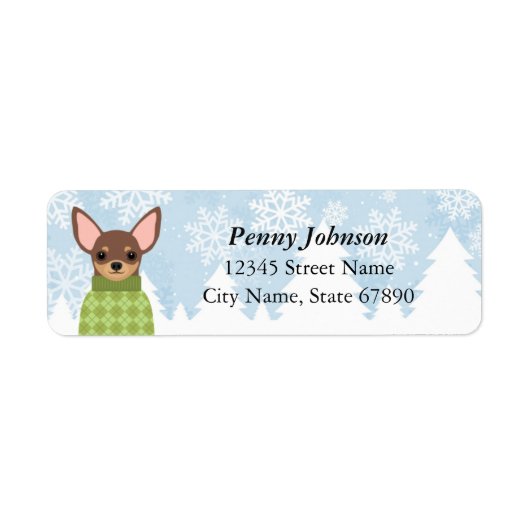 Chihuahua Return Address Labels (Voorkant)