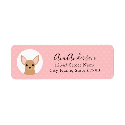 Chihuahua Return Address Labels (Voorkant)