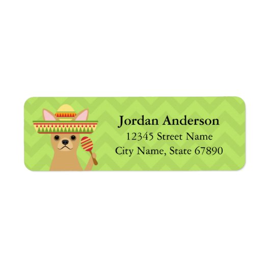 Chihuahua Return Address Labels (Voorkant)