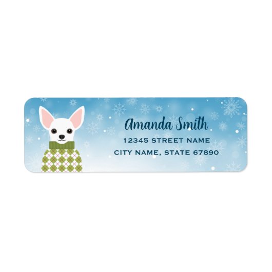 Chihuahua Return Address Labels (Voorkant)
