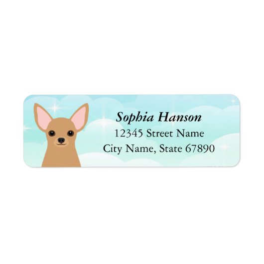 Chihuahua Return Address Labels (Voorkant)