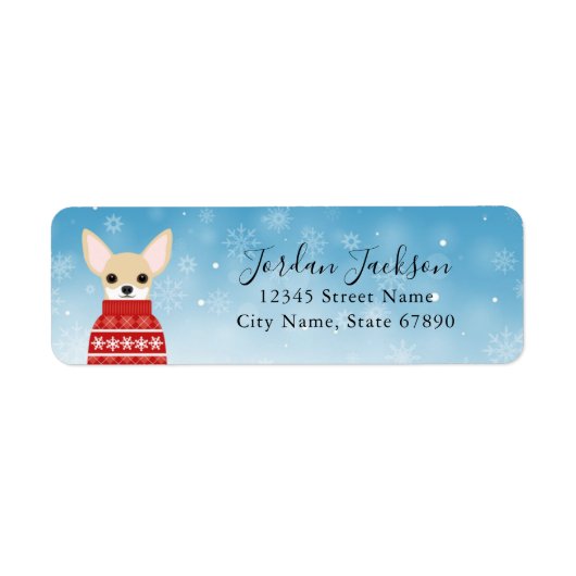 Chihuahua Return Address Labels (Voorkant)