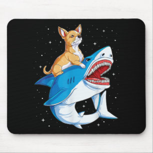 Chihuahua Riding Shark Jawsome Space Galaxy Muismat