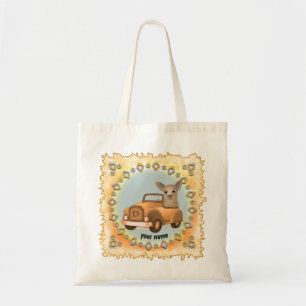 Chihuahua rijdt auto boodschappentas tote bag