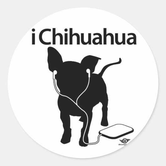Chihuahua! Ronde Sticker (Voorkant)