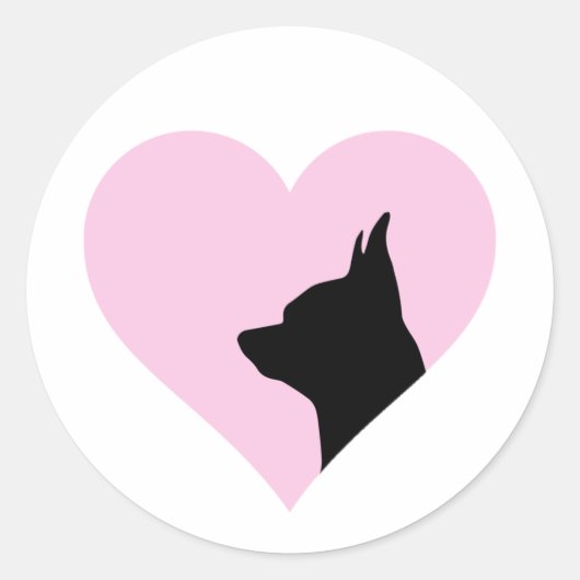Chihuahua Ronde Sticker (Voorkant)