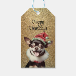Chihuahua Santa Label Cadeaulabel