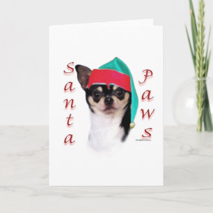 Chihuahua Santa Paws Feestdagen Kaart