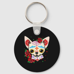 Chihuahua-schedels Dag Van De Doden Suikeren Sched Sleutelhanger