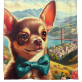 Chihuahua schilderij Douchegordijn (Voorkant)