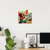 Chihuahua schilderij Poster (Thuiskantoor)