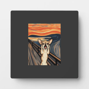 Chihuahua Schreeuw Expressionistische Honden Kunst Fotoplaat