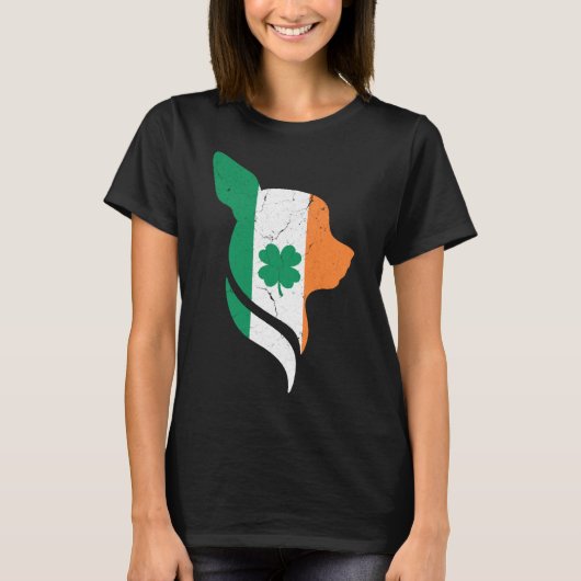 Chihuahua Shamrock C St Patricks Day T-shirt (Voorkant)