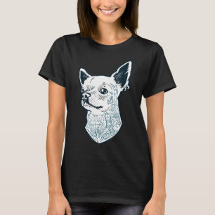Chihuahua Shirt voor tatoeëerde Rockers Punk Rock