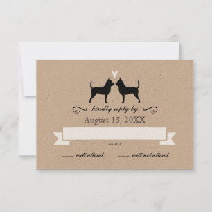 Chihuahua Silhouettes Mariage RSVP Réponse