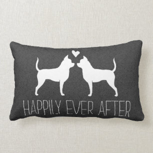 Chihuahua Silhouettes met hart en tekst Kussen