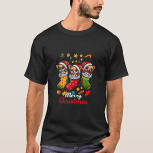 Chihuahua Sinterklaas Kerstmis Kous Hond X Mas T-shirt