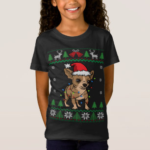 Chihuahua Sinterklaas Pet en Lichten Chihuahua ugl T-shirt
