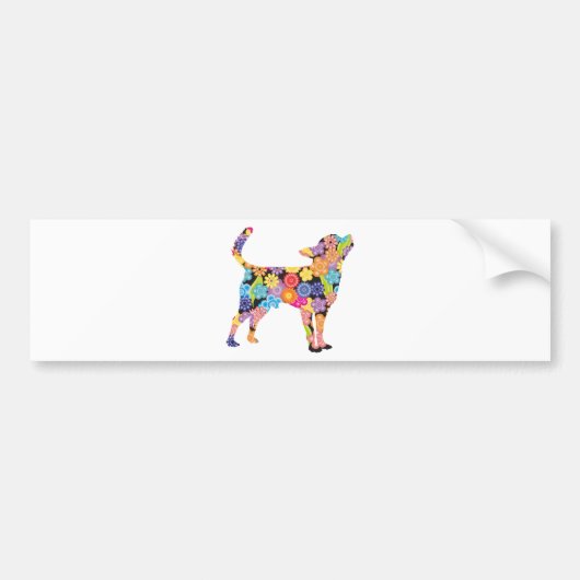 Chihuahua Smoothbekleed Bumpersticker (Voorkant)