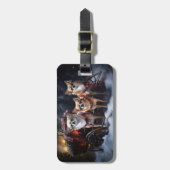 Chihuahua Sneeuwslee Kerst Decor Bagagelabel (Voorkant verticaal)