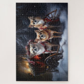 Chihuahua Sneeuwslee Kerst Decor Legpuzzel (Verticaal)