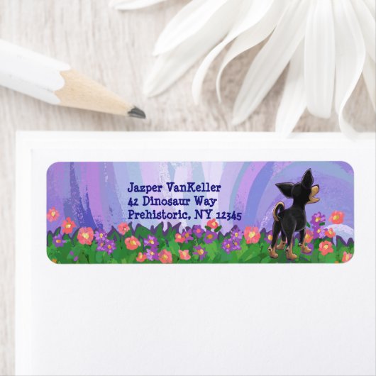 Chihuahua Stationery Etiket (Insitu)