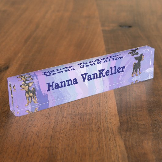 Chihuahua Stationery Naambordje (Zijkant)