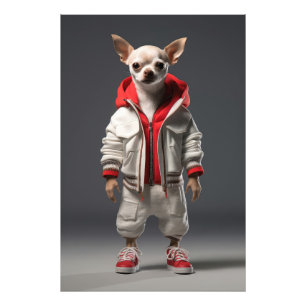 Chihuahua Swag: Hip-Hop Pup Foto Afdruk