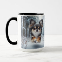 Chihuahua Tri Kleur Kerst Koffie Mok