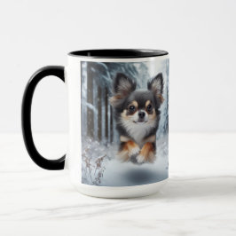 Chihuahua Tri Kleur Kerst Koffie Mok