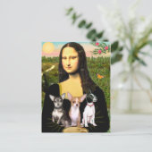 Chihuahua Trio - Mona Lisa Briefkaart (Staand voorkant)