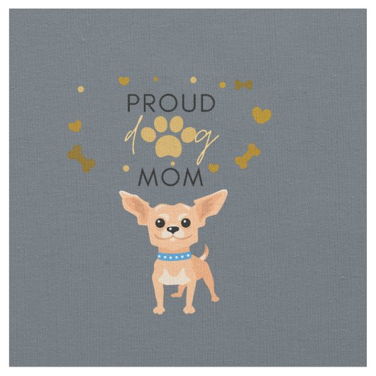 Chihuahua Trotse Hond Mam Stof (Close Up)