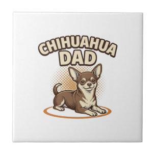 Chihuahua Vader Vintage Gravure Hond Liefhebber De Tegeltje