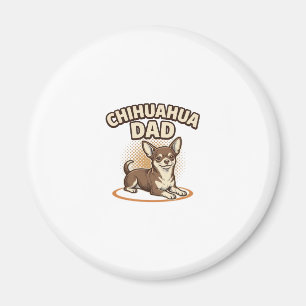 Chihuahua Vader Vintage Gravure Hond Liefhebber On Magneet