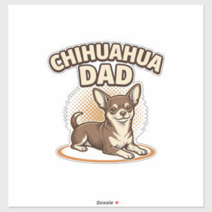 Chihuahua Vader Vintage Gravure Hond Liefhebber On Sticker