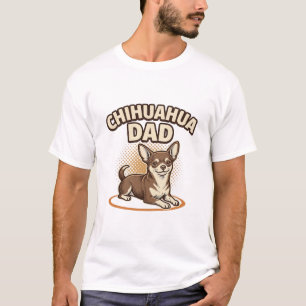 Chihuahua Vader Vintage Gravure Hond Liefhebber On T-shirt