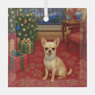 Chihuahua Vakantie Glas Ornament