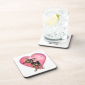 Chihuahua Valentijnsdag Drankjes Onderzetter (Rechterzijde)