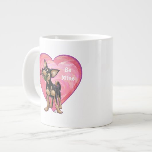 Chihuahua Valentijnsdag Extra Grote Mok (Voorkant links)
