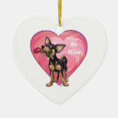 Chihuahua Valentijnsdag Keramisch Ornament (Voorkant)