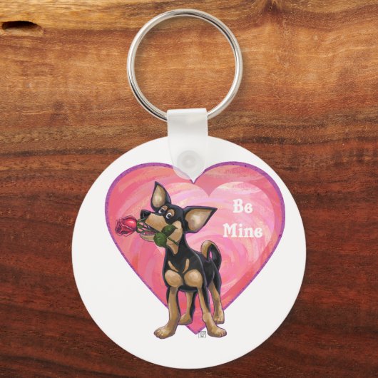 Chihuahua Valentijnsdag Sleutelhanger (Voorkant)