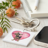 Chihuahua Valentijnsdag Sleutelhanger (Voorkant Rechts)