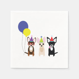 Chihuahua Verjaardag servetten