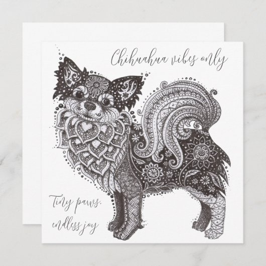 Chihuahua Vibes Card (Voorkant / Achterkant)